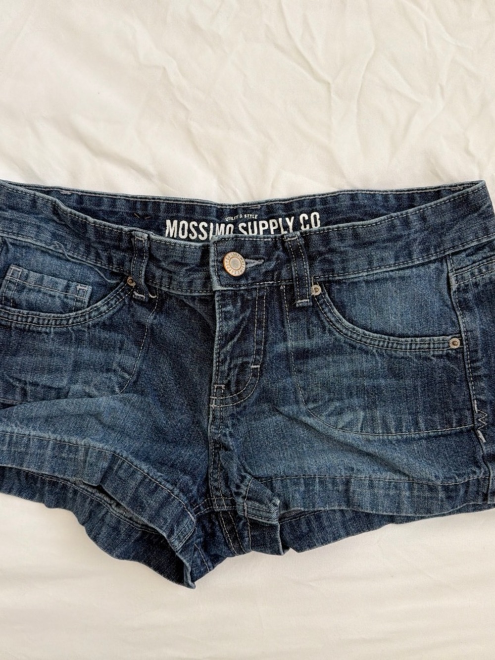 Mossimo Supply Co. Dark Blue Denim Jean Shorts